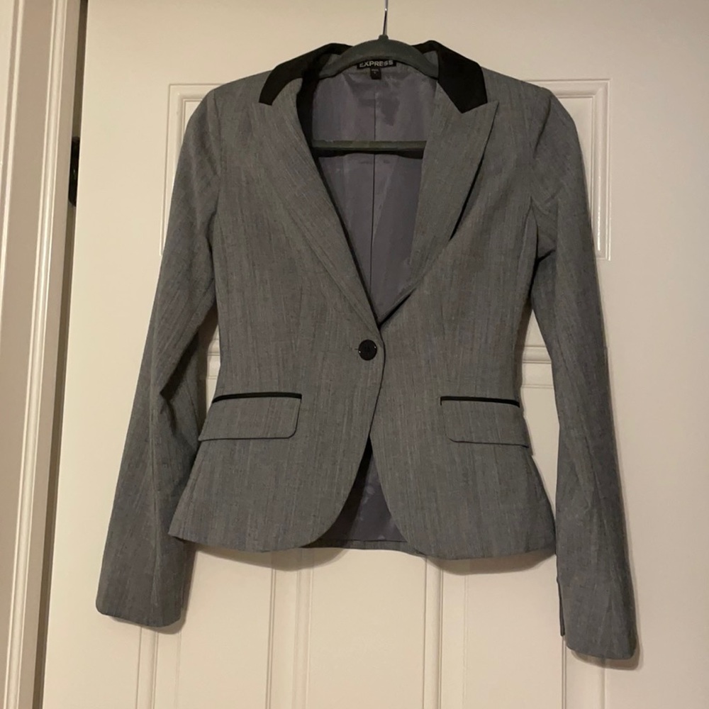 Express black and grey blazer